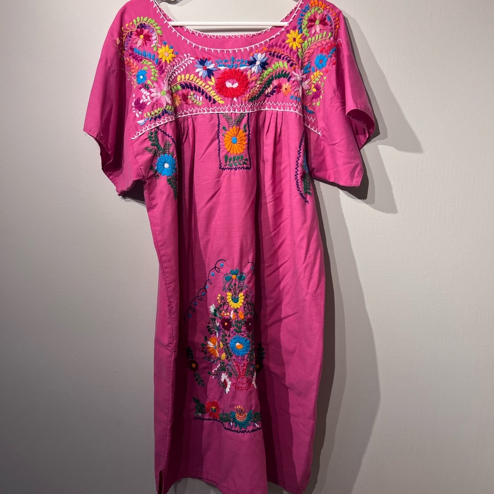 Dress Mexican Hand Embroidered